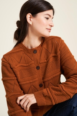 Strickjacke - caramel